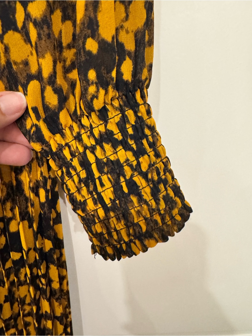 ba&sh Black and Yellow Floral Maxi Dress with Side Slit - Picture 5 of 5